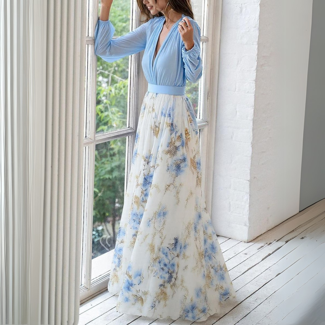 Надежда | Макси рокля с цветен принт