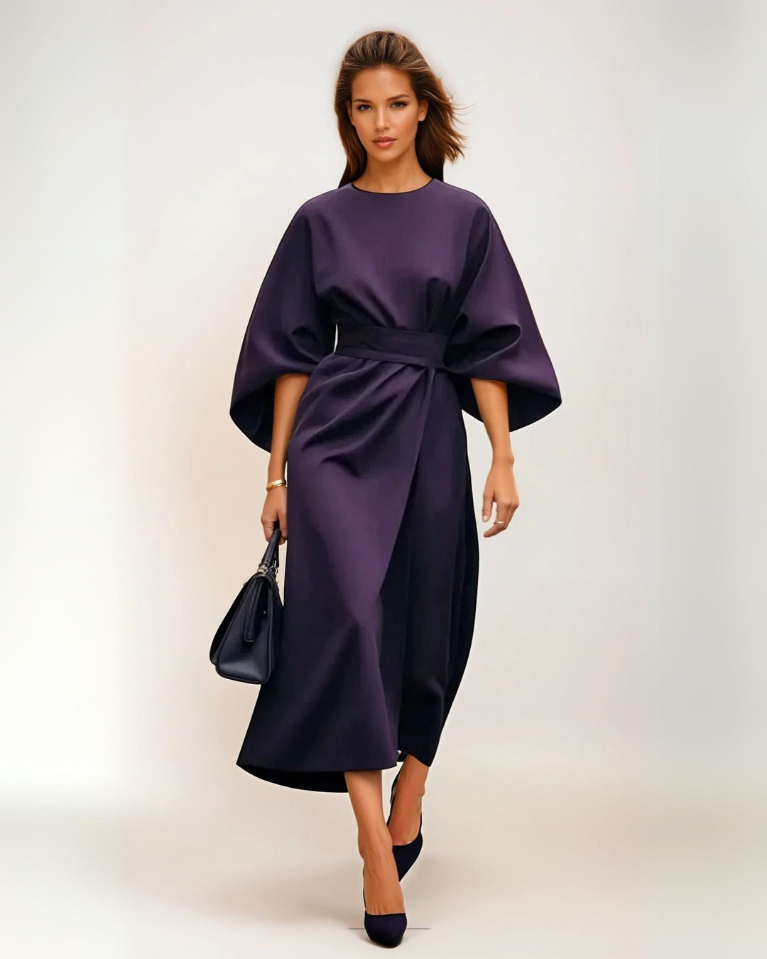 Люси | Стилна рокля с колан