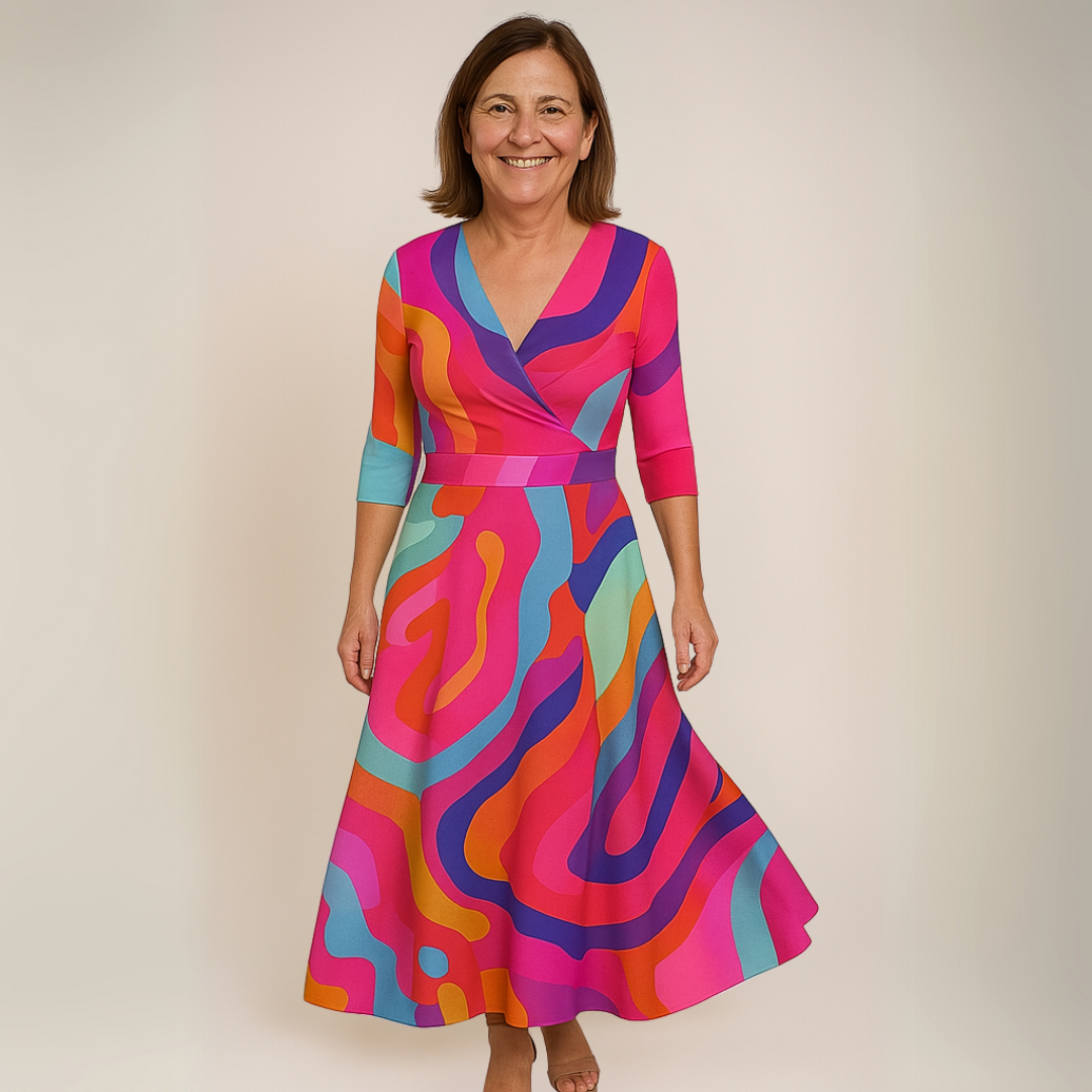 Нанси | Луксозна цветна макси рокля