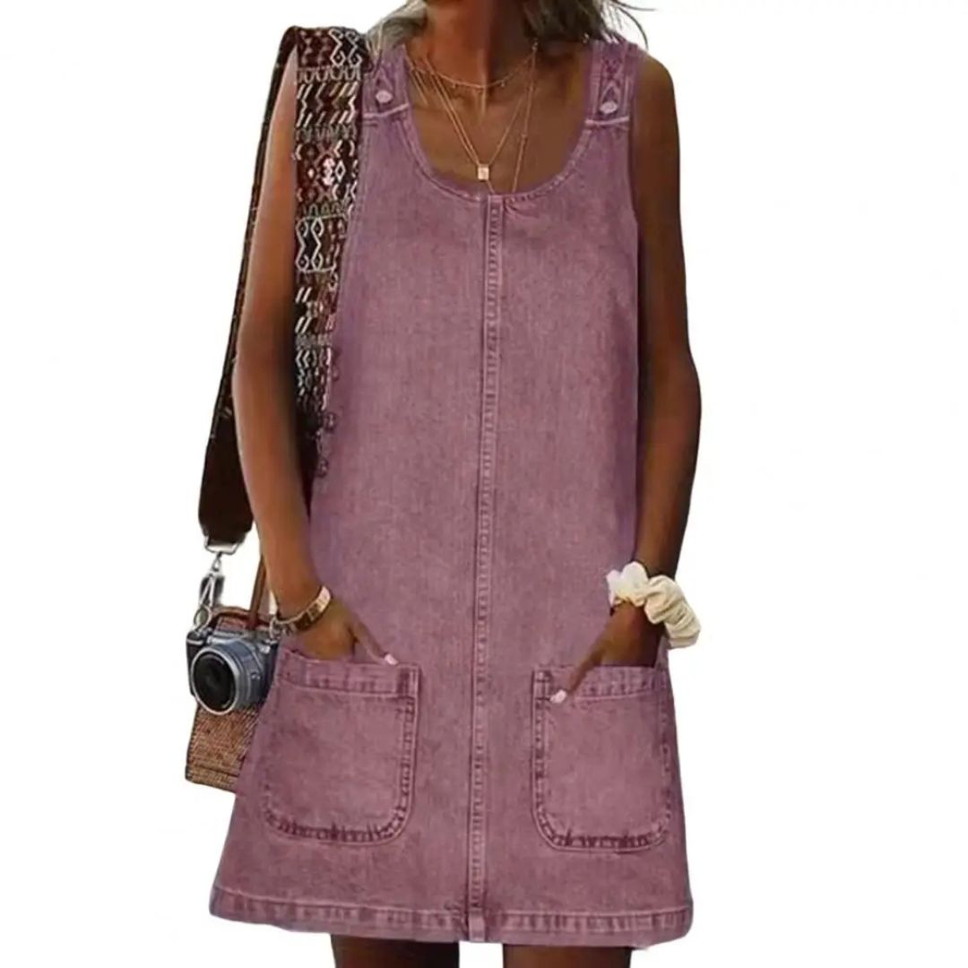 Евгения | Елегантна дънкова рокля за всеки ден