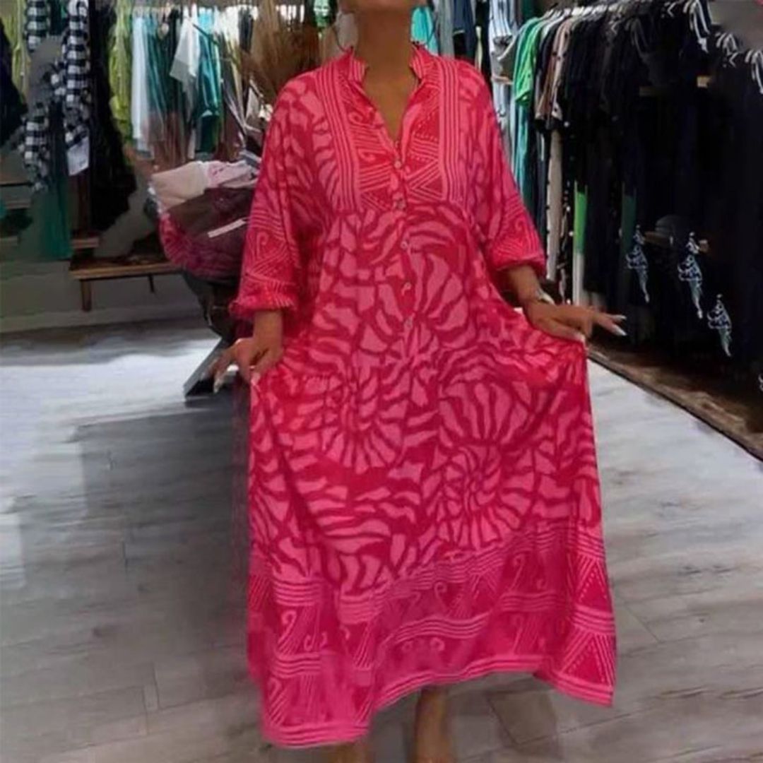 Честмирка | Летни макси рокли с весела шарка