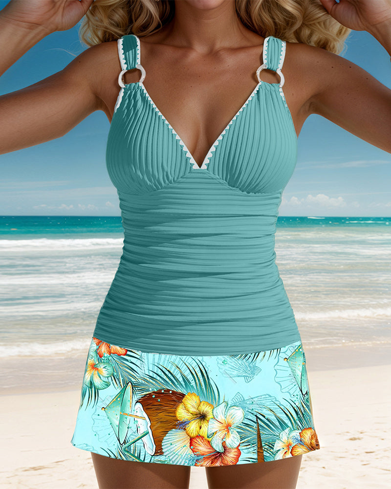 Плажен топ с райе