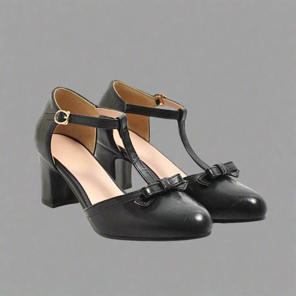 Carina | Ортопедични винтидж токчета с панделка