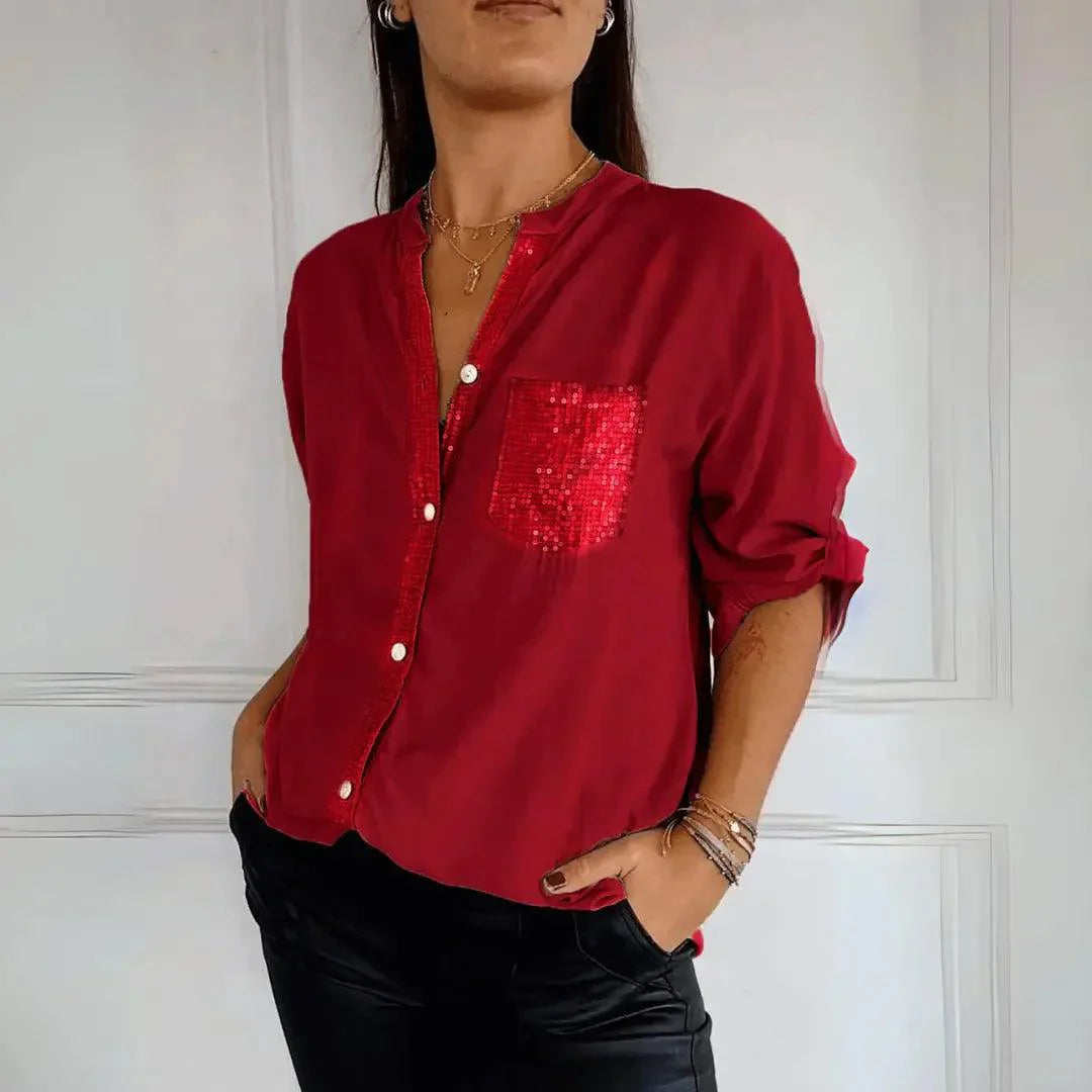 Алена | Елегантна блуза без гънки