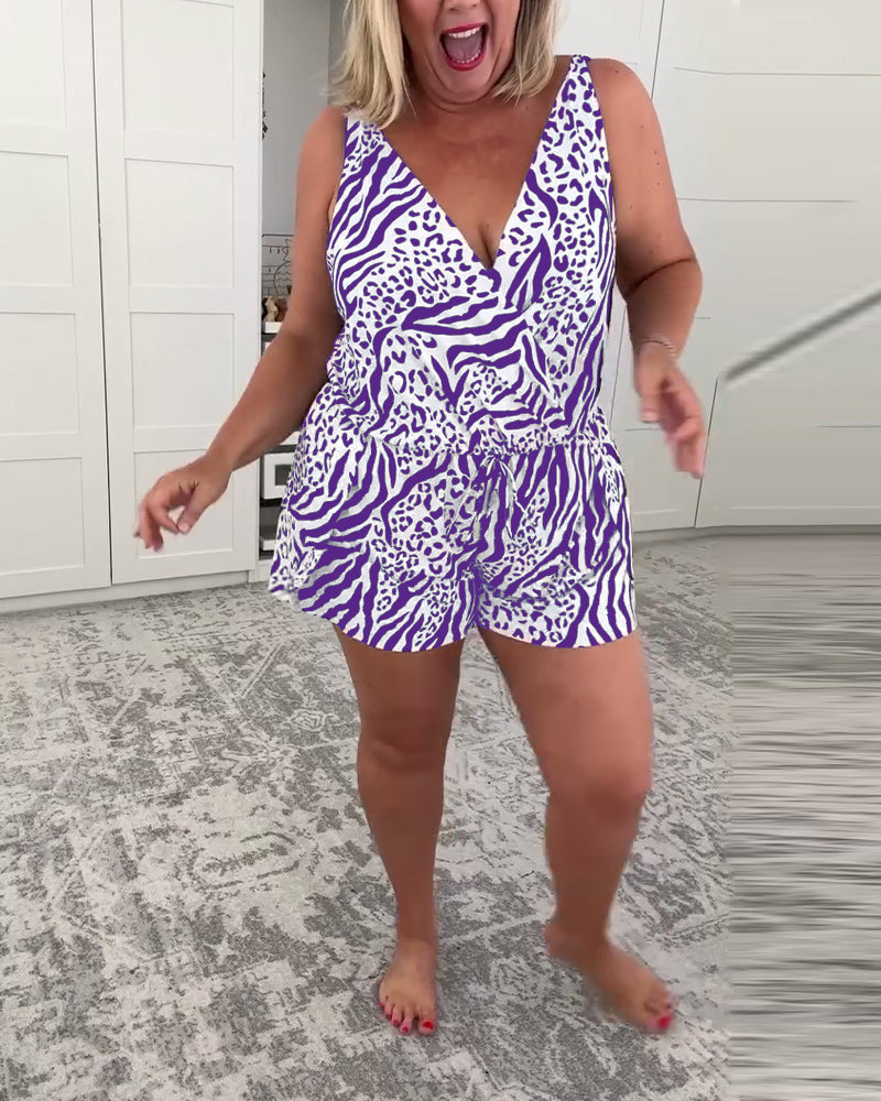 Слим Фит Бански С Зебров Принт