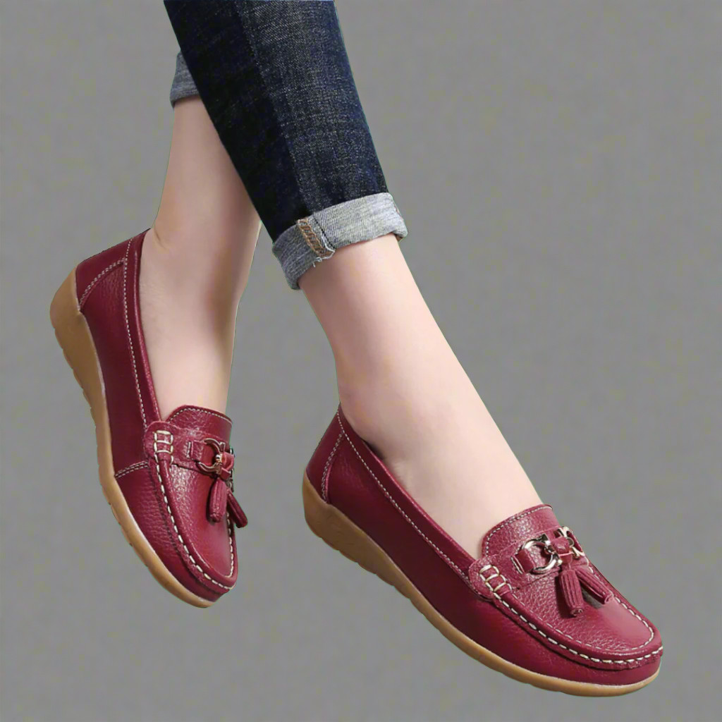 Улфрида | Ортопедични кожени мокасини комфорт и стил