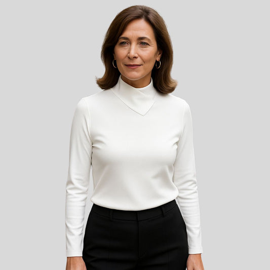 Jazmin | Елегантен мек пуловер с висока яка