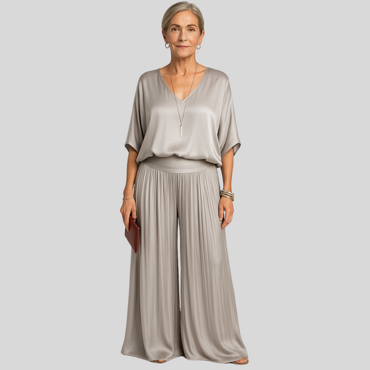 Амани | Лек бохемски комплект с блуза и панталони