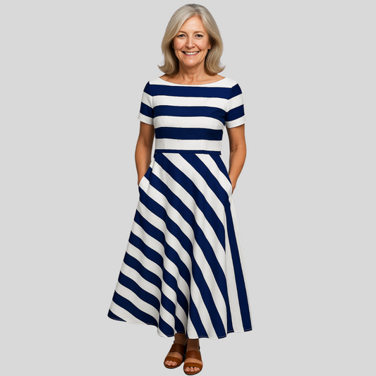 Алия | Ръчно изработени дълги райе рокли