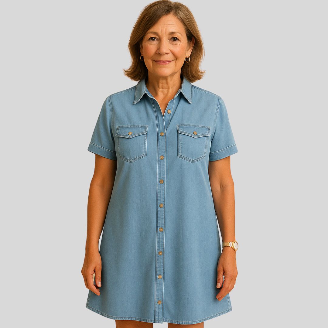 Миша | Удобна дънкова риза-платье