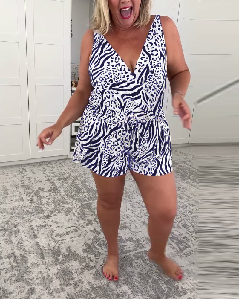 Слим Фит Бански С Зебров Принт