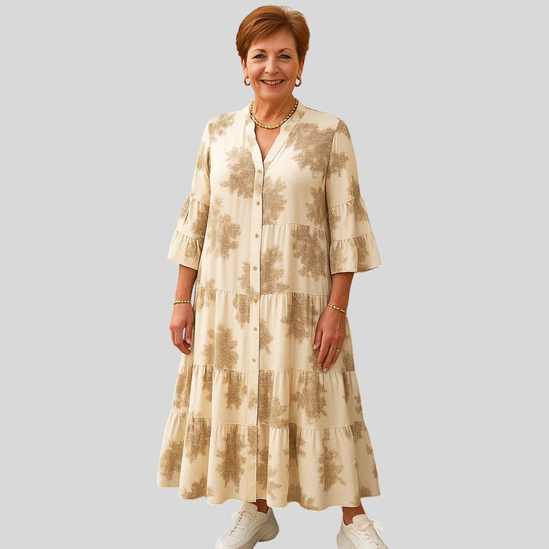 Боженка | Елегантна макси рокля с ретро чар