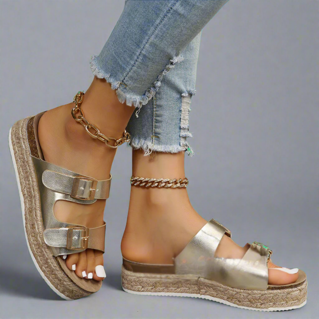 Елфрида | Сандали от лъскава премиум кожа