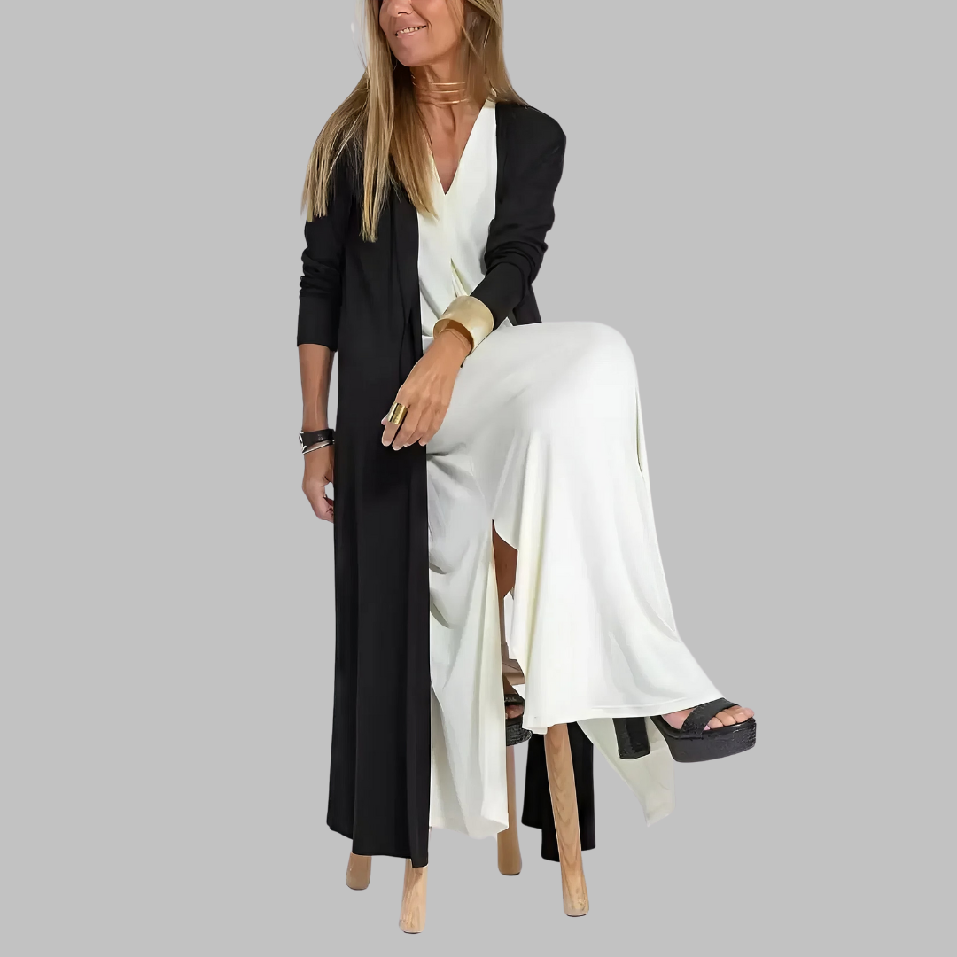 Яна | Елегантна макси рокля + съвпадащ пуловер ПРЕДЛАГАМЕ КАТО ПОДАРЪК