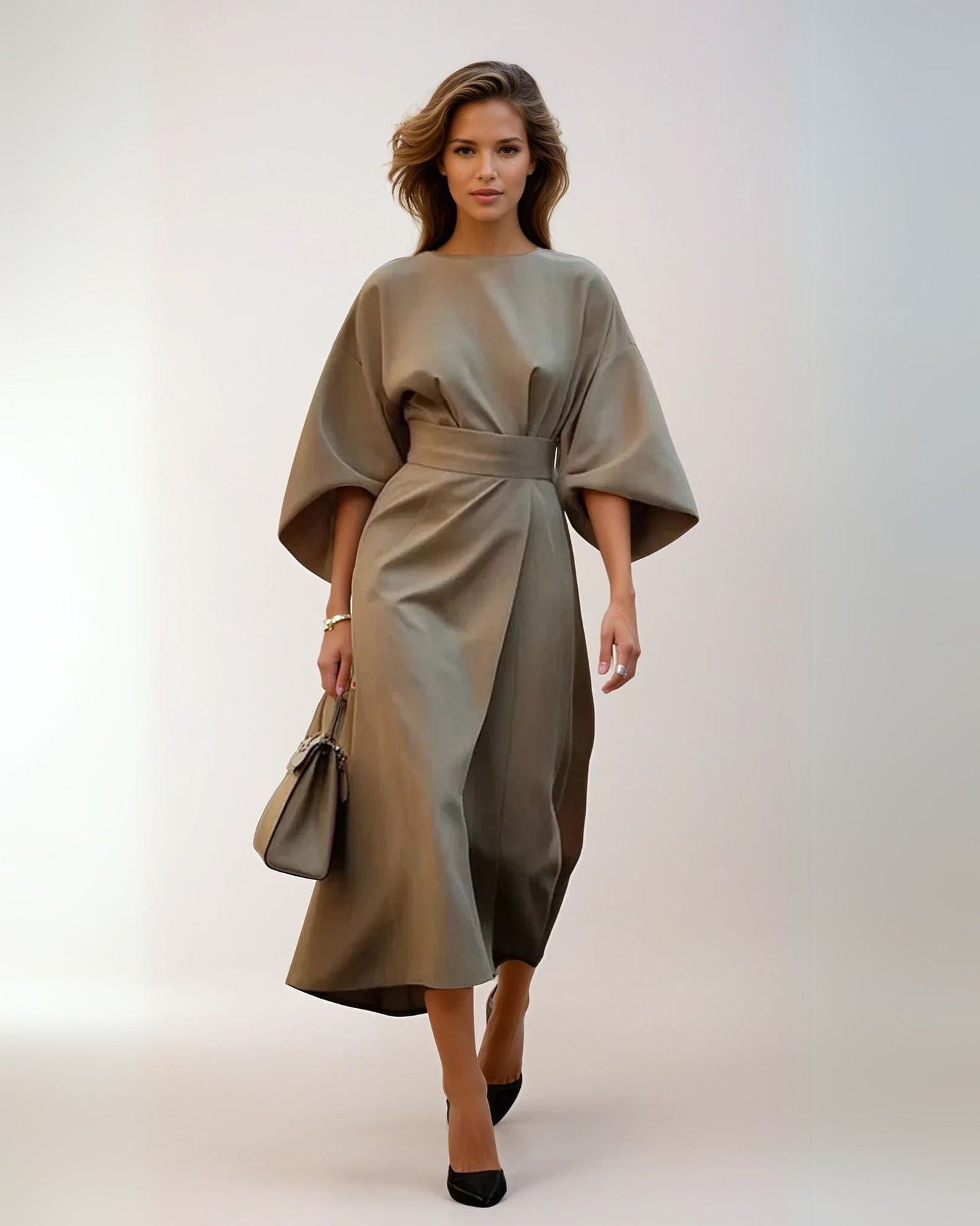 Люси | Стилна рокля с колан