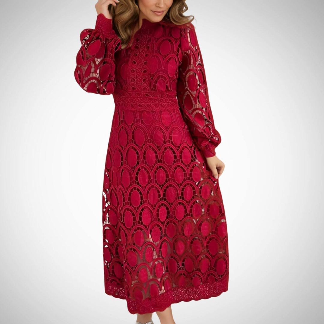 Вероника | Елегантна дантелена макси рокля