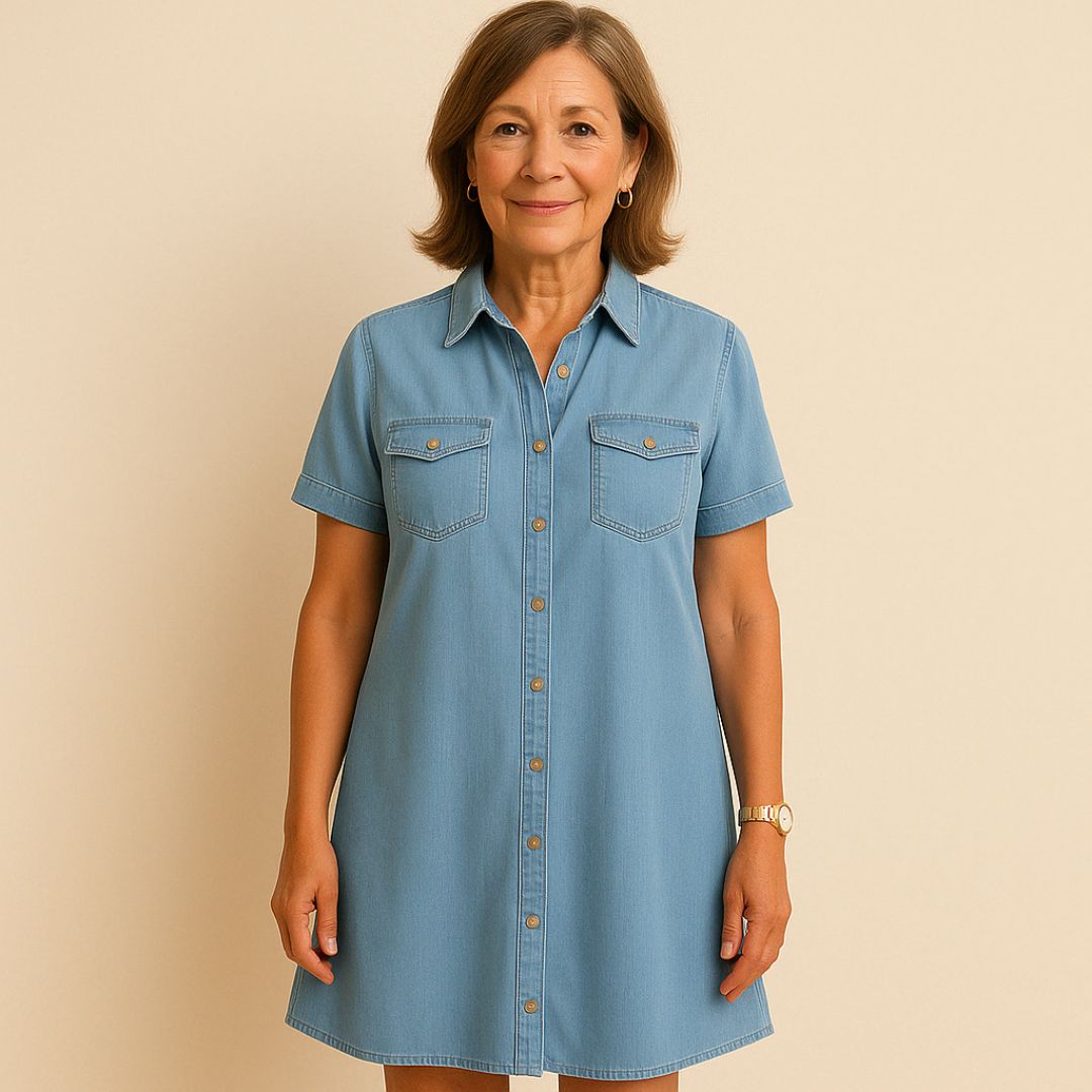 Миша | Удобна дънкова риза-платье