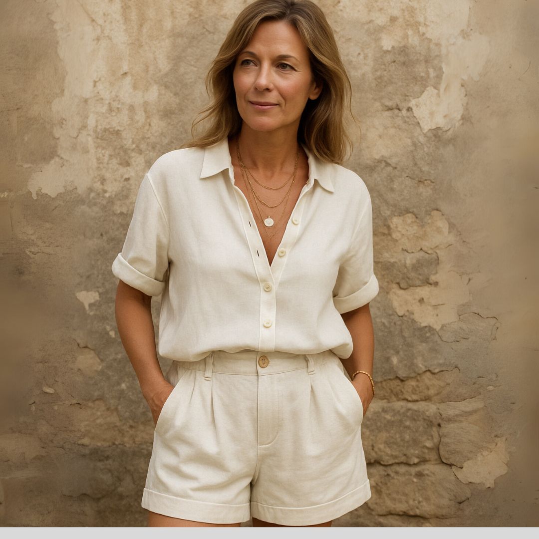 Ема | Удобен ленен комплект за летен комфорт