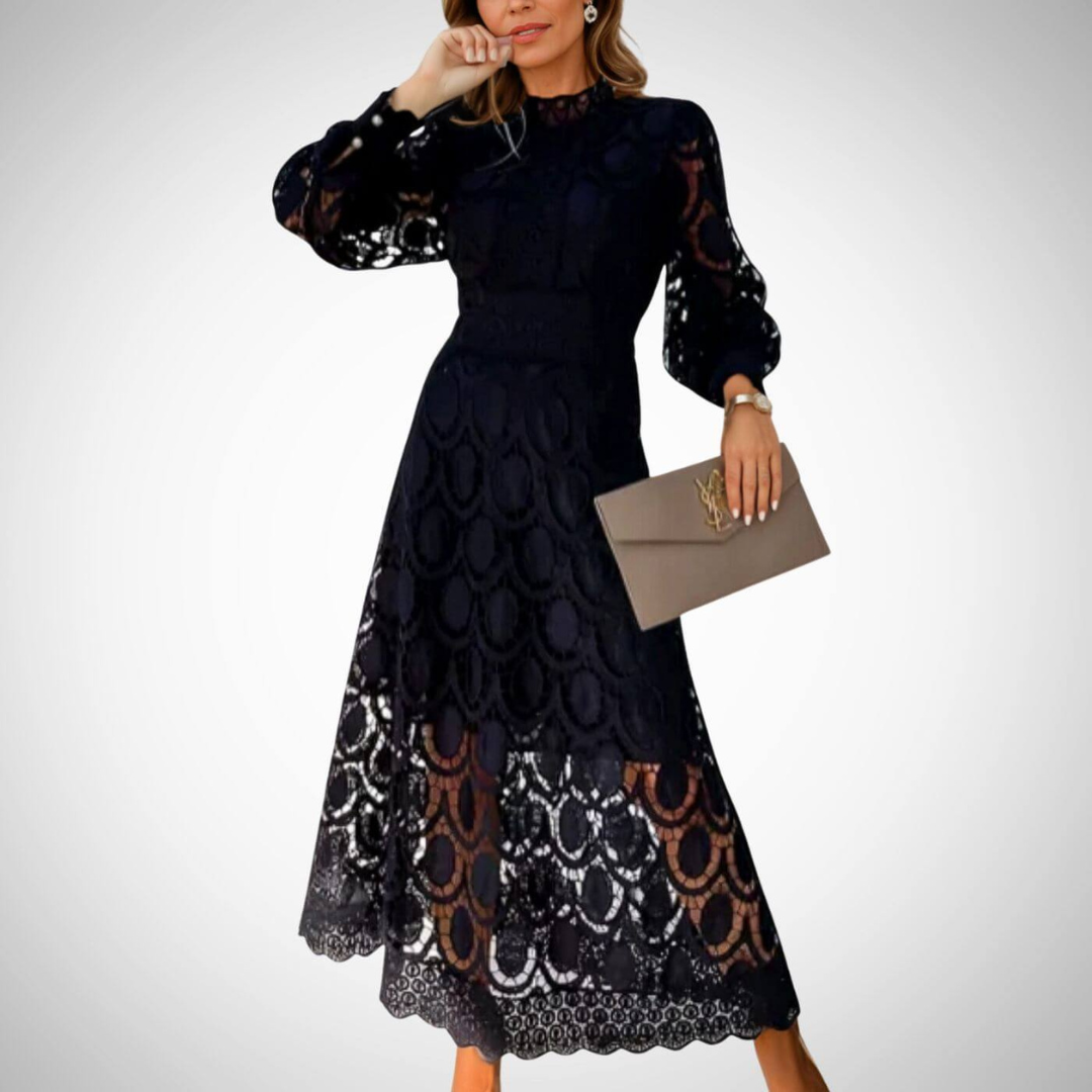 Вероника | Елегантна дантелена макси рокля