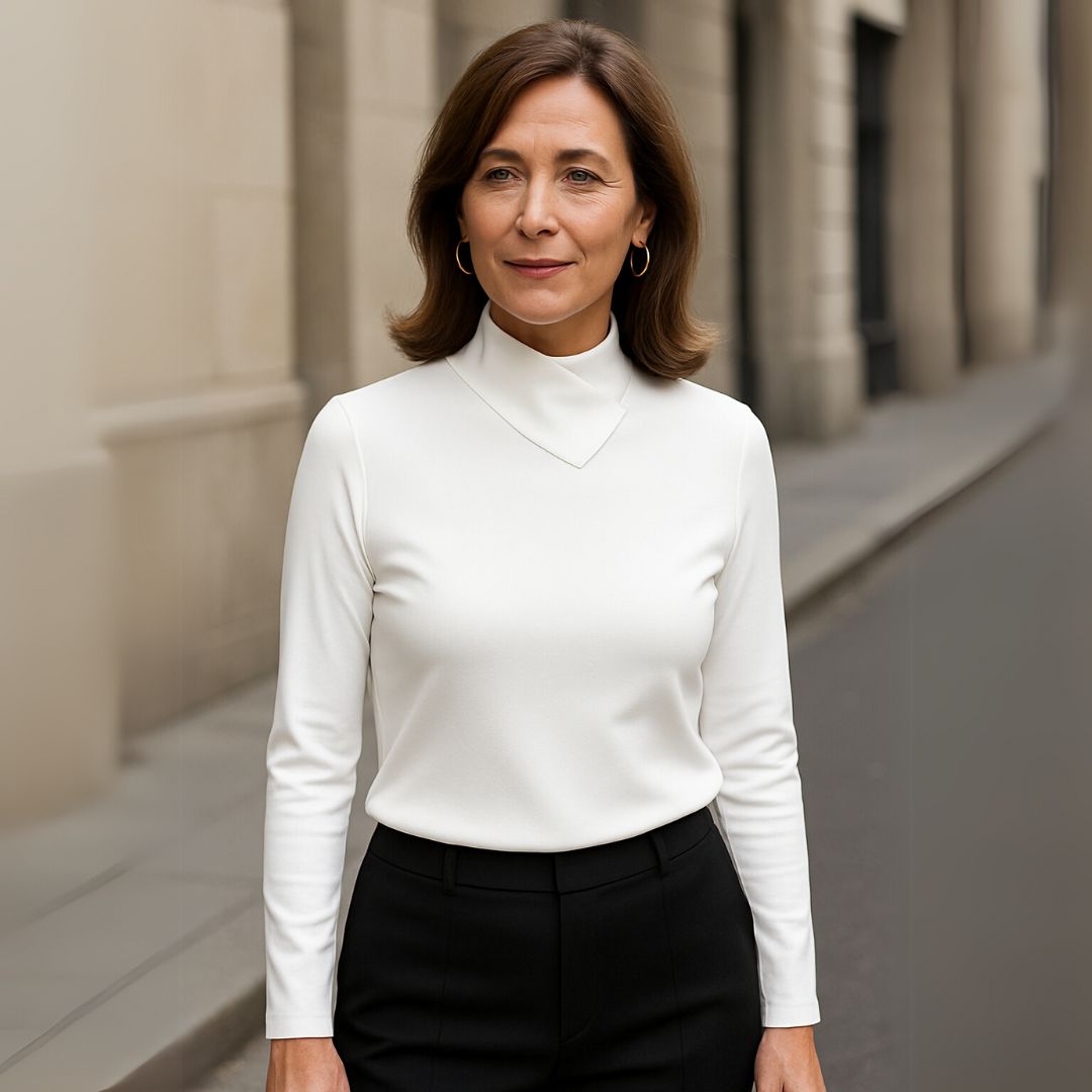 Jazmin | Елегантен мек пуловер с висока яка