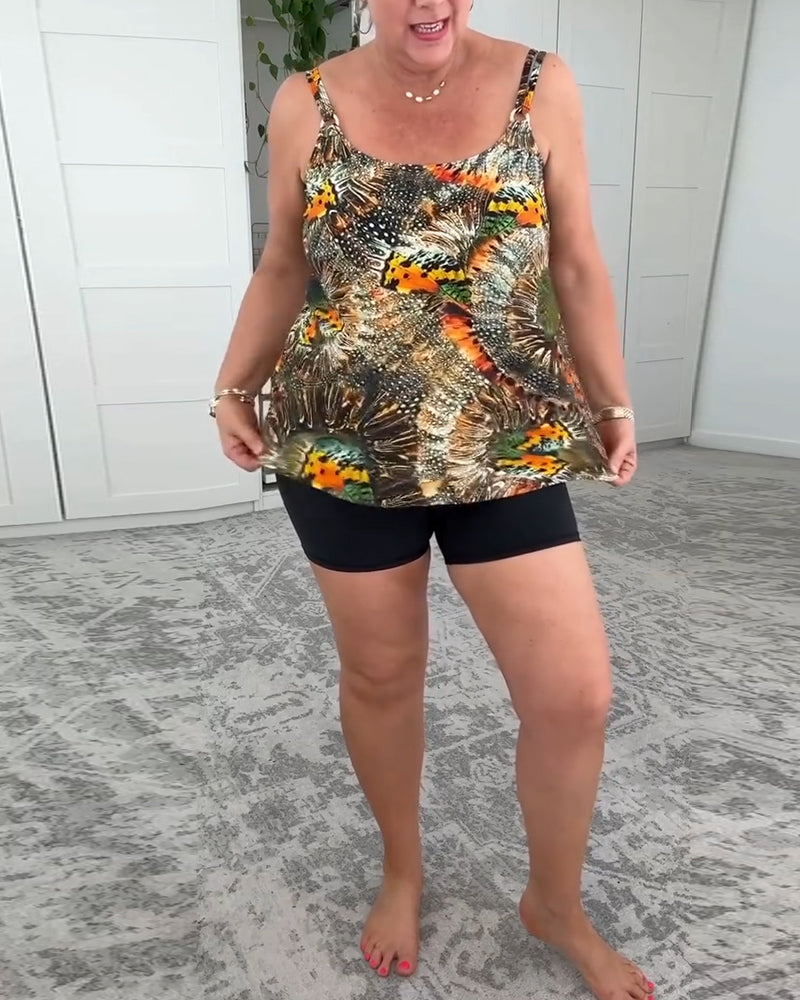 Дамски Бански Костюм Две Части с Принт