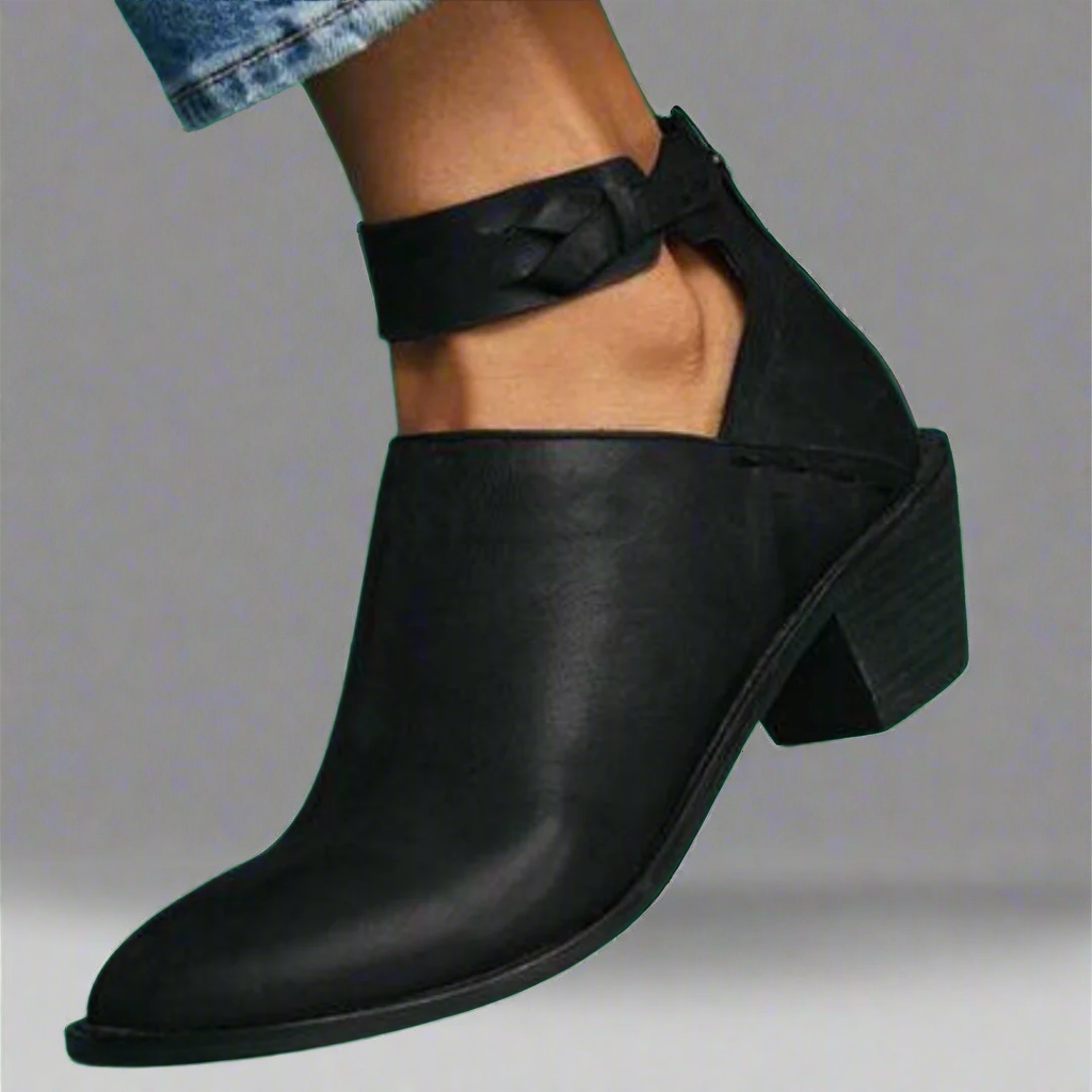 Рената | Обувки с отворени пръсти и блоков ток – комфорт и стил