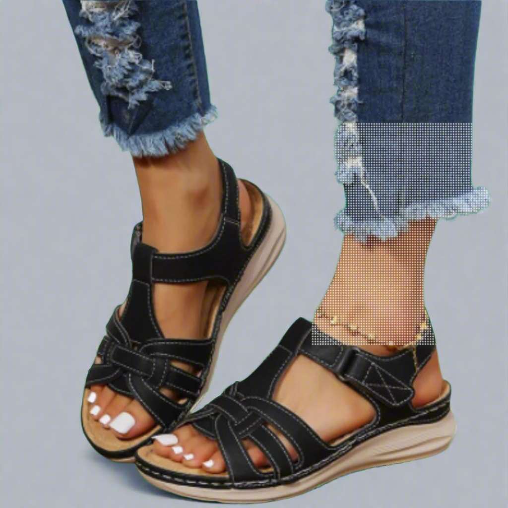 Queniva | Ръчно изработени ортопедични комфортни сандали от винтидж кожа