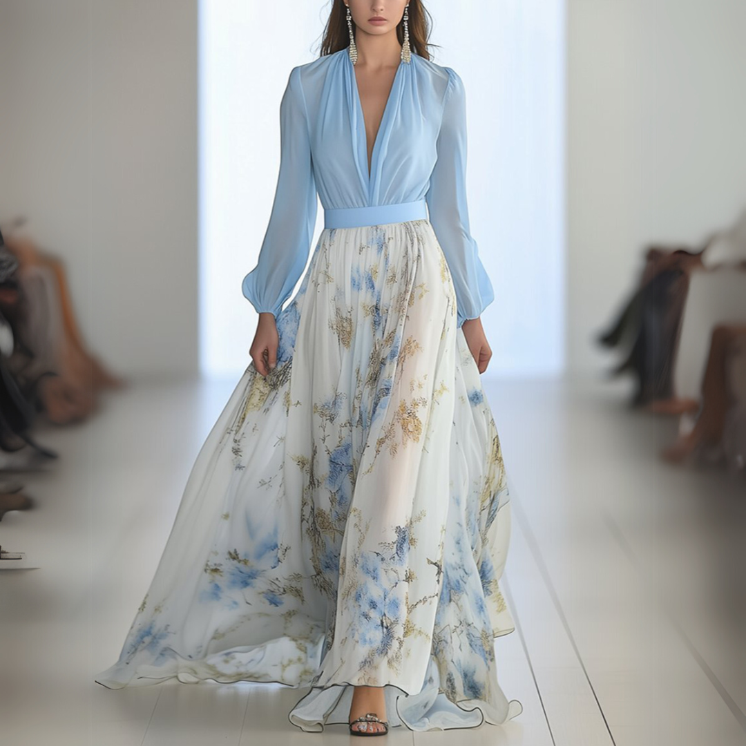 Надежда | Макси рокля с цветен принт