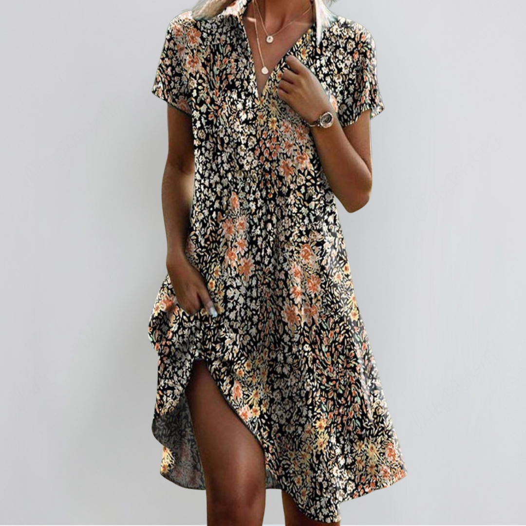 Елиска | Елегантна Цветна Рокля