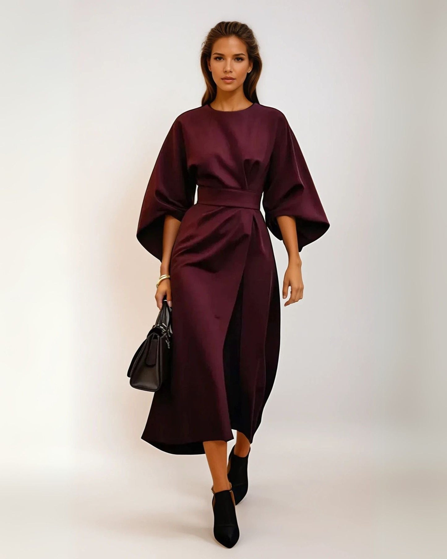 Люси | Стилна рокля с колан