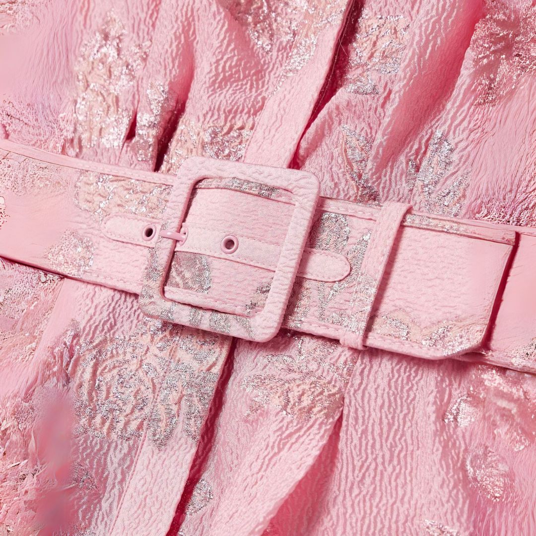 Лорен | Розова макси рокля с бродирани детайли