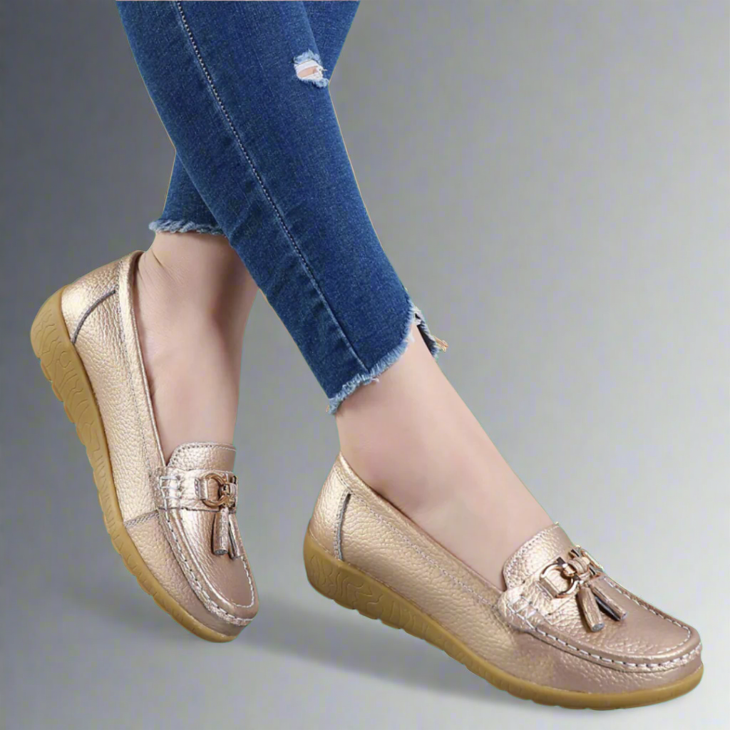 Улфрида | Ортопедични кожени мокасини комфорт и стил