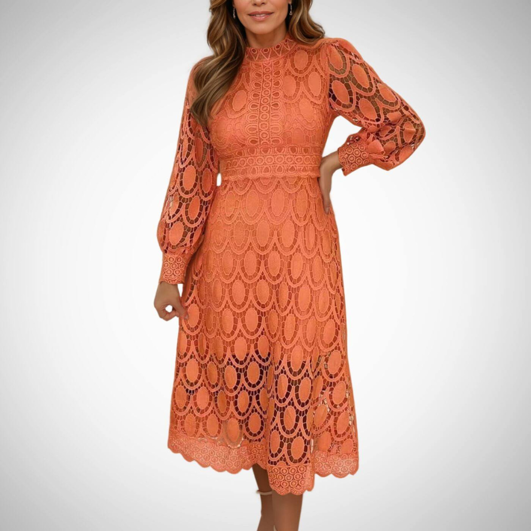 Вероника | Елегантна дантелена макси рокля