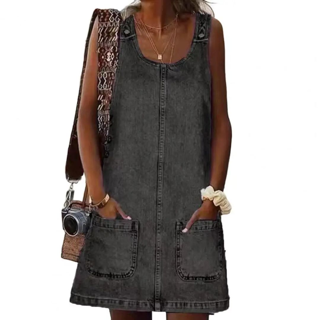 Евгения | Елегантна дънкова рокля за всеки ден