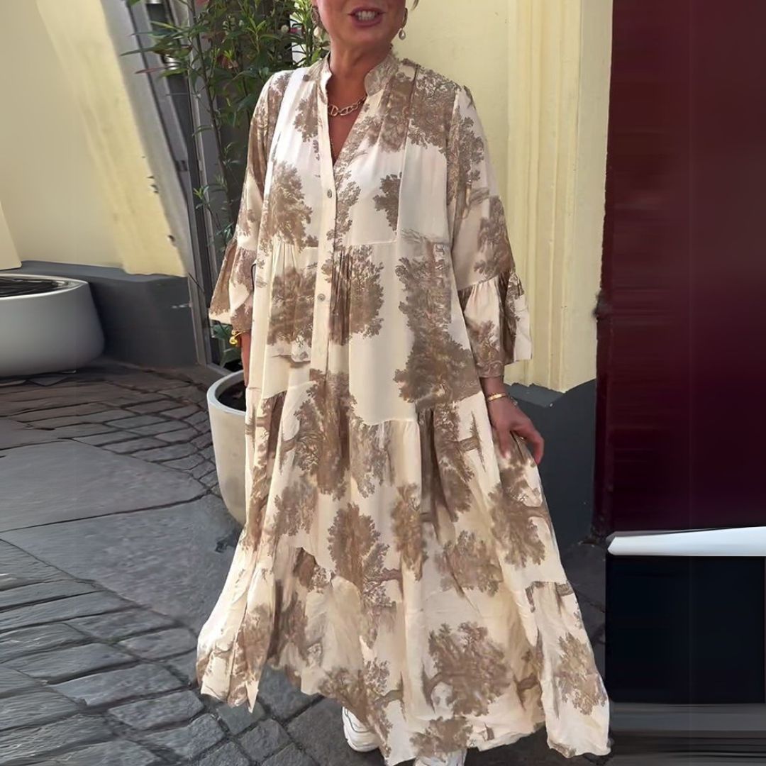 Боженка | Елегантна макси рокля с ретро чар