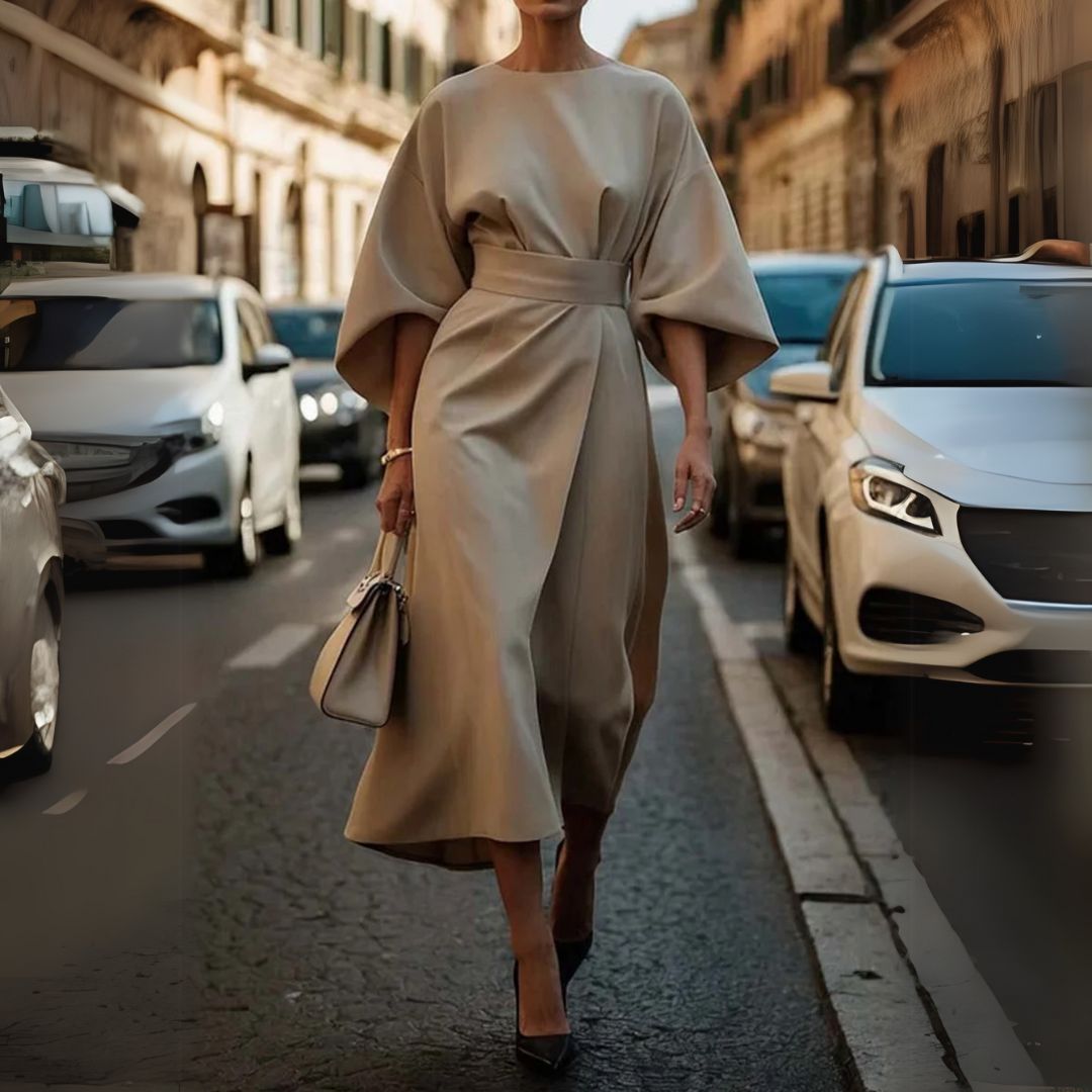 Davina | Елегантна рокля с балонни ръкави