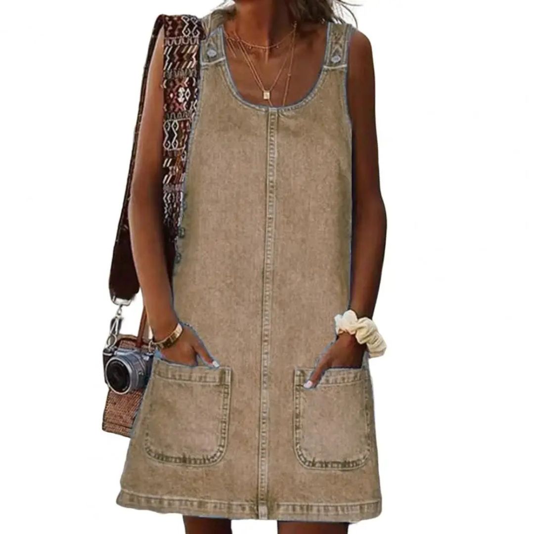 Евгения | Елегантна дънкова рокля за всеки ден