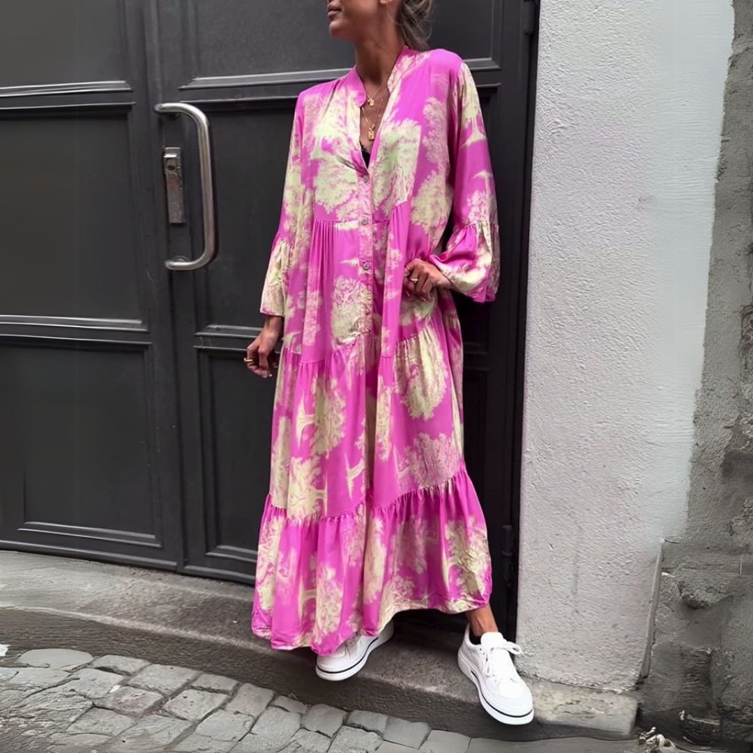 Боженка | Елегантна макси рокля с ретро чар