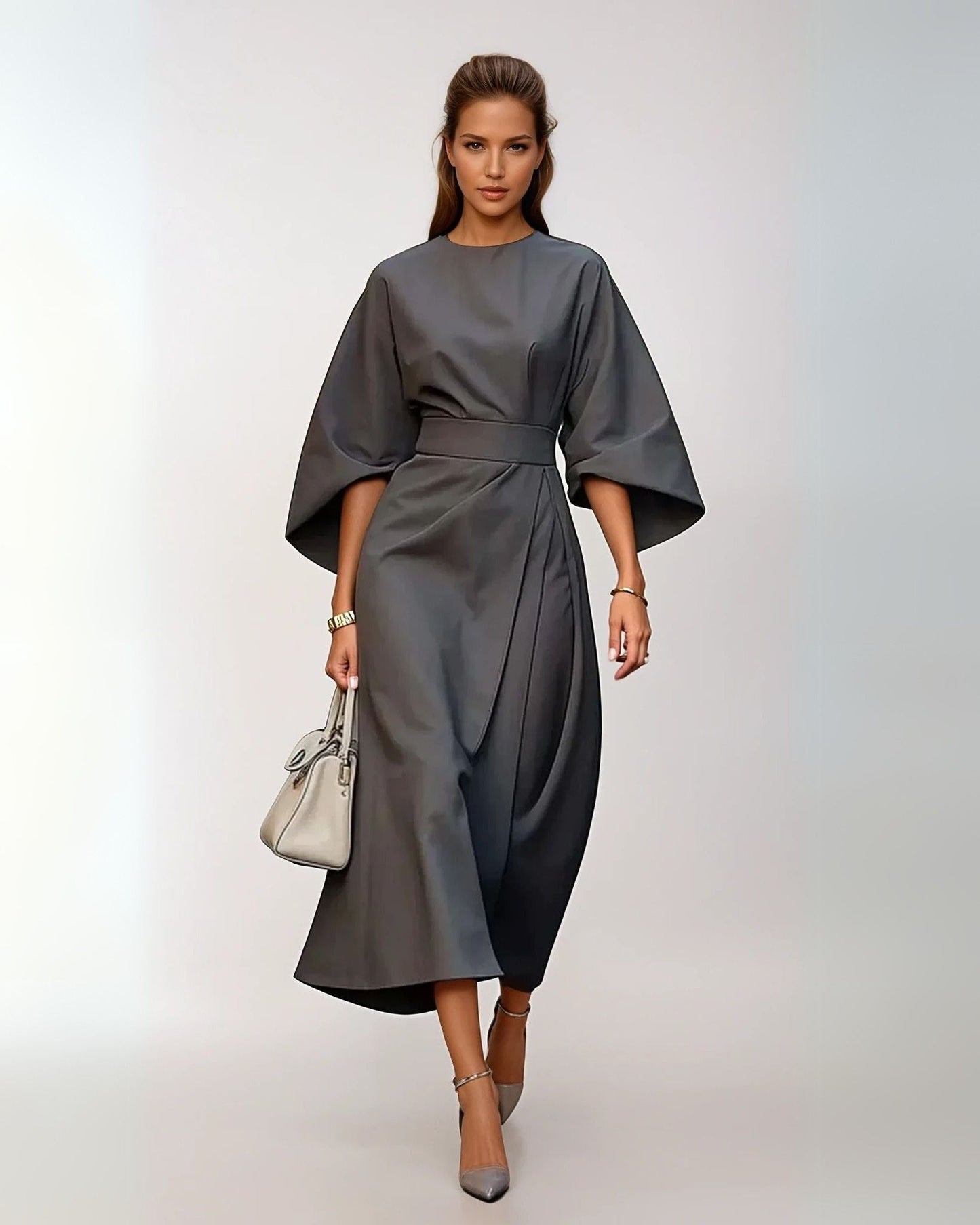 Люси | Стилна рокля с колан