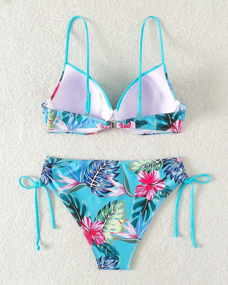 Два части моден бански костюм с принт