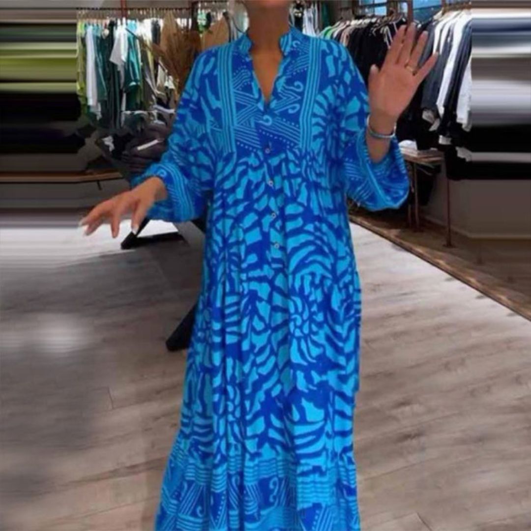 Честмирка | Летни макси рокли с весела шарка