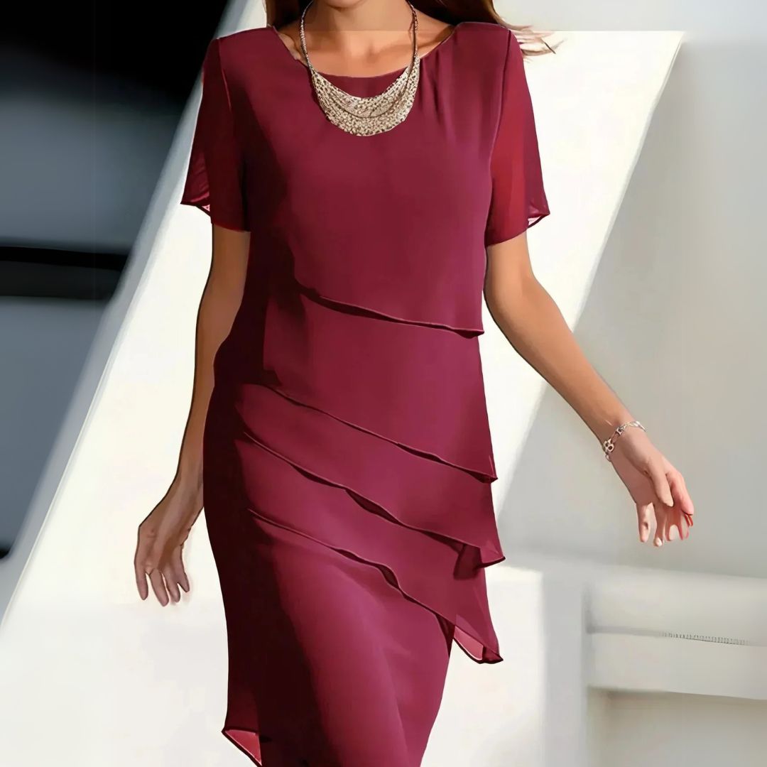 Перла | Елегантна пролетна миди рокля