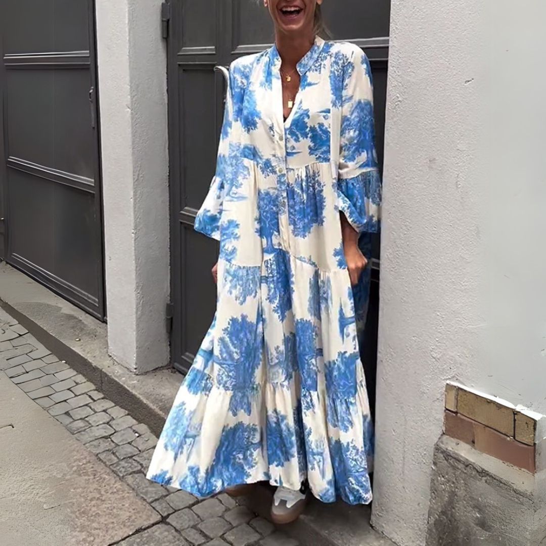 Боженка | Елегантна макси рокля с ретро чар