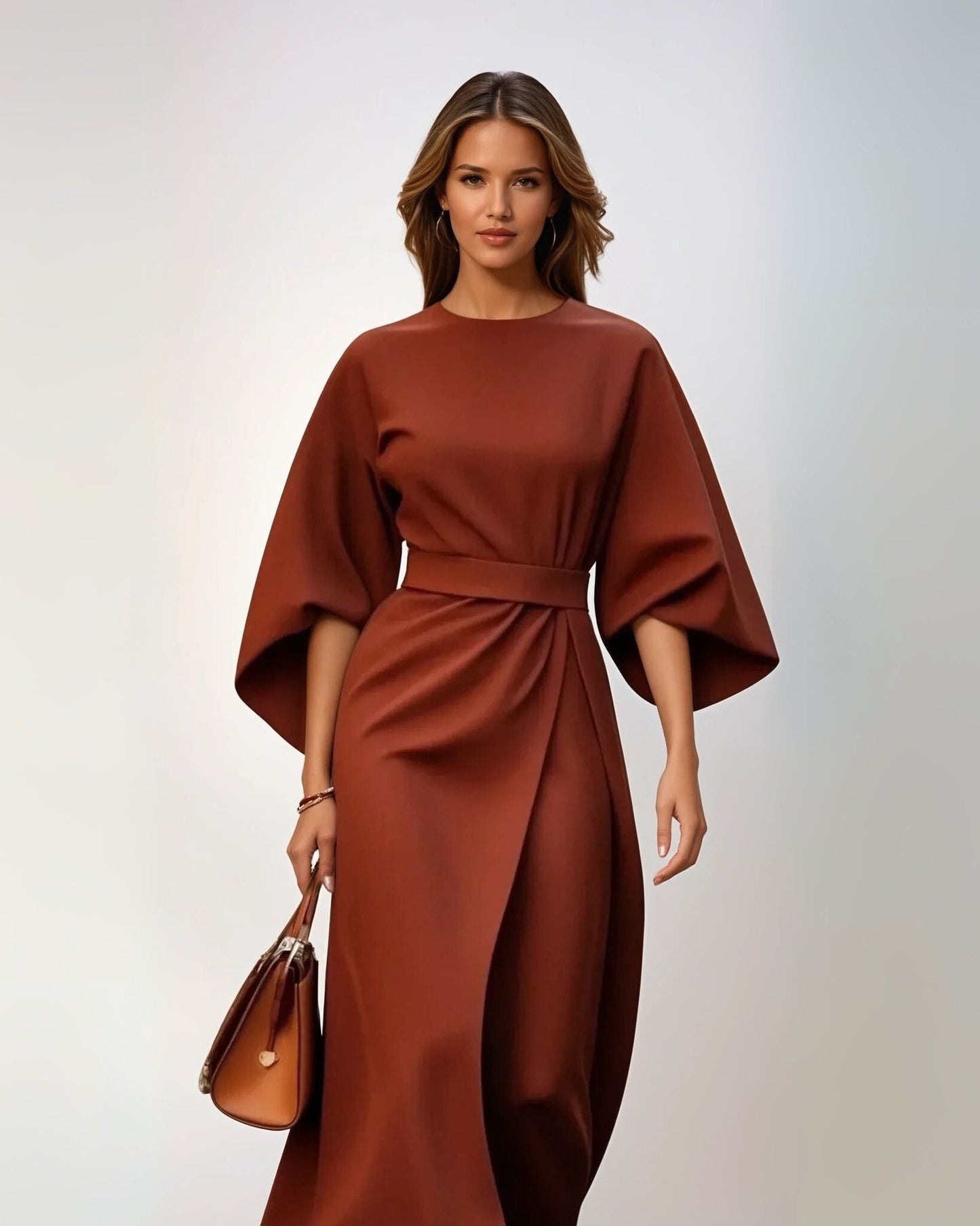 Люси | Стилна рокля с колан