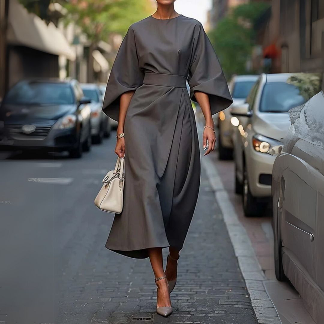 Davina | Елегантна рокля с балонни ръкави