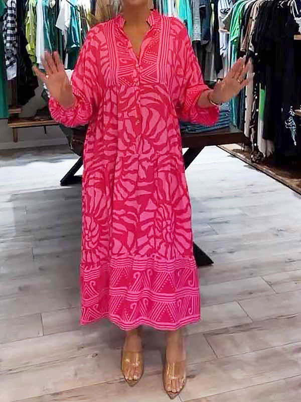 Mira™ | Рокля с Печат и V-Изрез (Почти разпродадена)