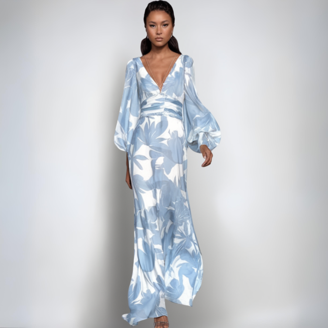 Алис | Елегантна Цветна Завиваща Рокля