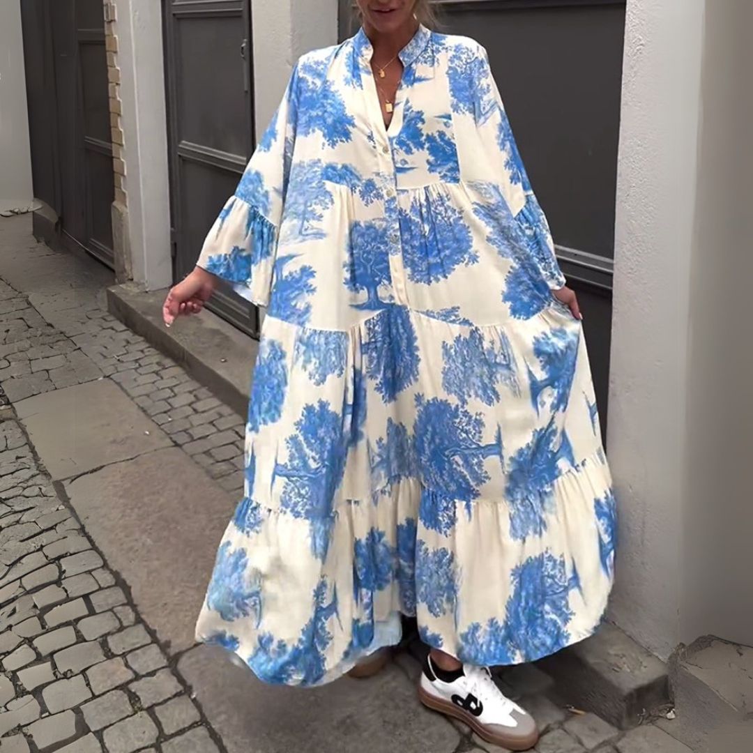 Боженка | Елегантна макси рокля с ретро чар