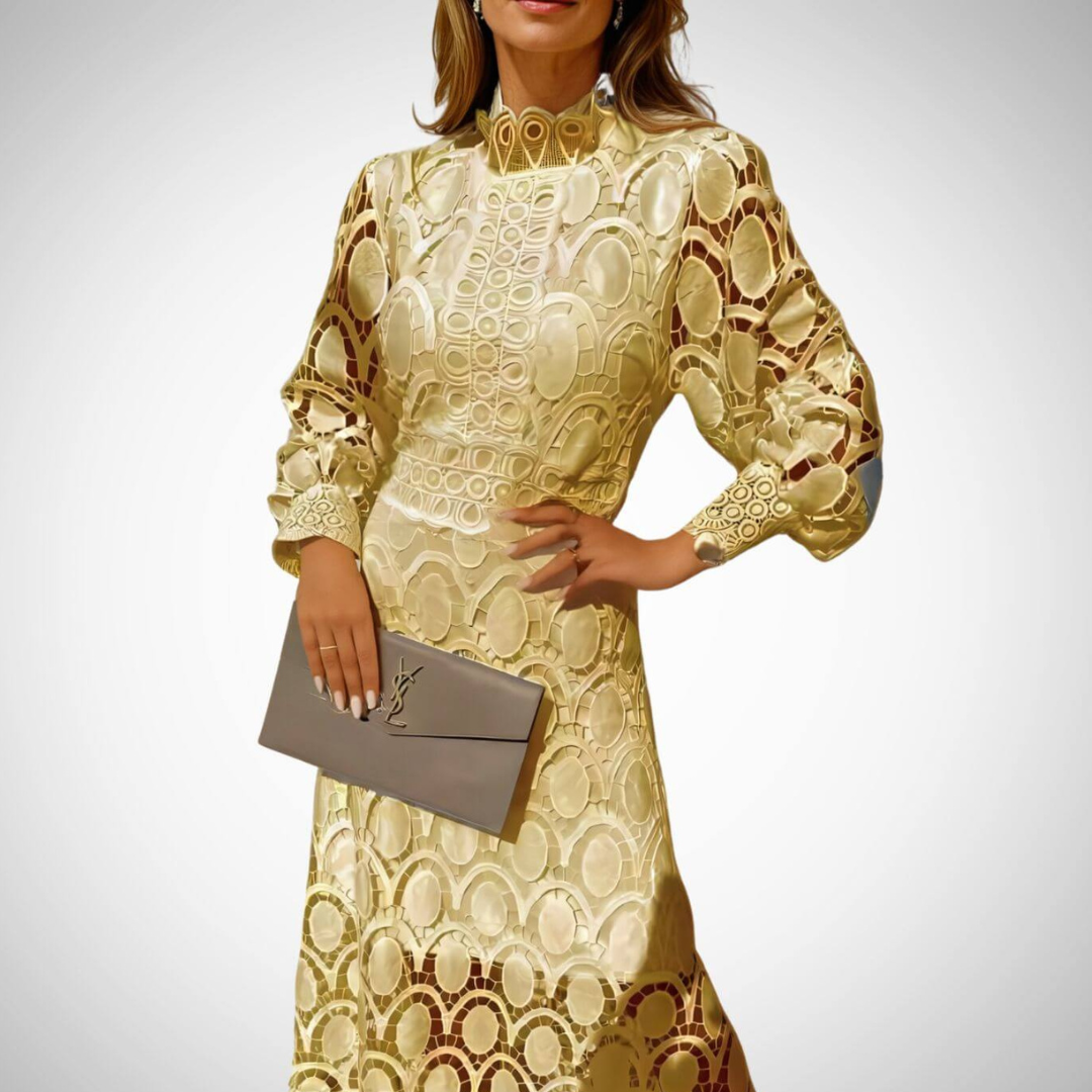 Вероника | Елегантна дантелена макси рокля