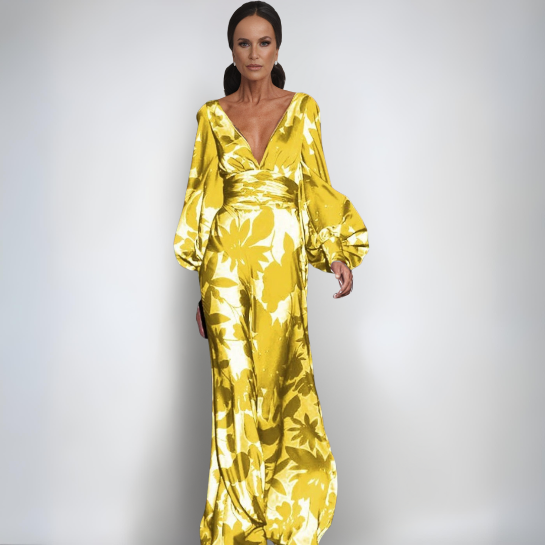 Алис | Елегантна Цветна Завиваща Рокля